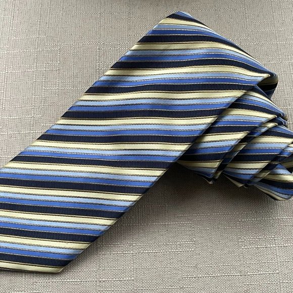 Alexander Julian Colours Men Tie Multi color Striped Necktie Classic Tie - Picture 2 of 10